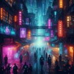 Uma imagem com estilo cyberpunk – Imagem sem direitos autorais